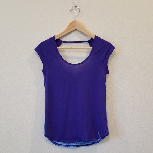 Under Armour Heat Gear Running Singlet XS Fitted Loose Compression Blue w/Reflex - Picture 7 of 13